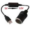 Adaptateur USB 5V vers Allume-Cigare 12V