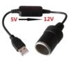 Adaptateur USB 5V vers Allume-Cigare 12V