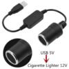 Adaptateur USB 5V vers Allume-Cigare 12V