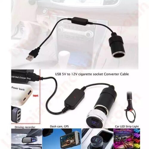Adaptateur USB 5V vers Allume-Cigare 12V