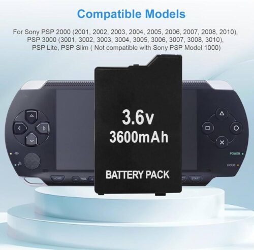 Batterie 3600mAh / 3,6V pour console PSP 2000/3000 PSP-S110 PSP-3001 PSP-3002 PSP-3000 PSP-3004 PSP-2001 PSP-2002
