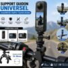 Support de Guidon Rotatif Universel pour Caméra Action GoPro, Insta360 – Fixation Robuste pour Trottinette Électrique, Moto, Vélo et Scooter