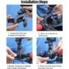 Support de Guidon Rotatif Universel pour Caméra Action GoPro, Insta360 – Fixation Robuste pour Trottinette Électrique, Moto, Vélo et Scooter