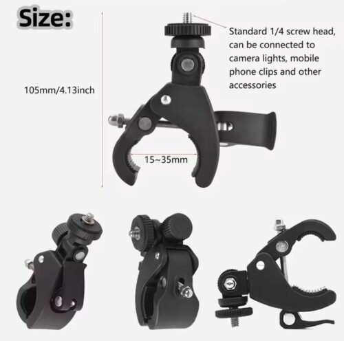 Support de Guidon Rotatif Universel pour Caméra Action GoPro, Insta360 – Fixation Robuste pour Trottinette Électrique, Moto, Vélo et Scooter