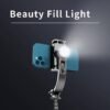 L18s mini, stabilisateur avec lumière intégrée, trépied, rotation AI et design aluminium pour des vidéos stables partout.