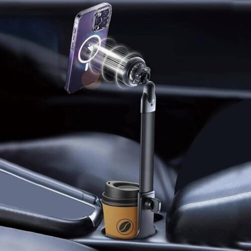 Support Téléphone MagSafe pour Emplacement Porte-Gobelet 2in1