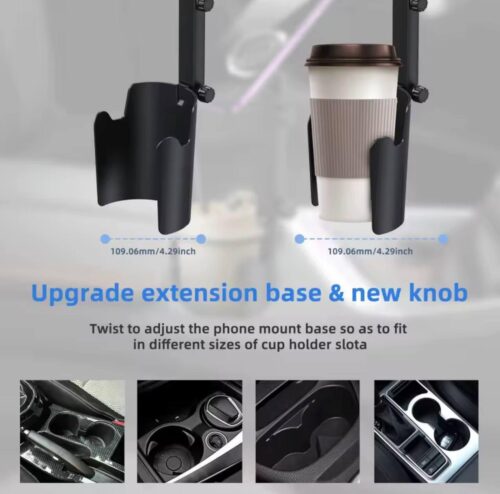 Support Téléphone MagSafe pour Emplacement Porte-Gobelet 2in1