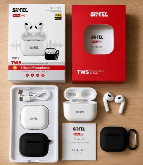 T60 – AirPods 3 Style Bluetooth 5.4 & Wireless Charge