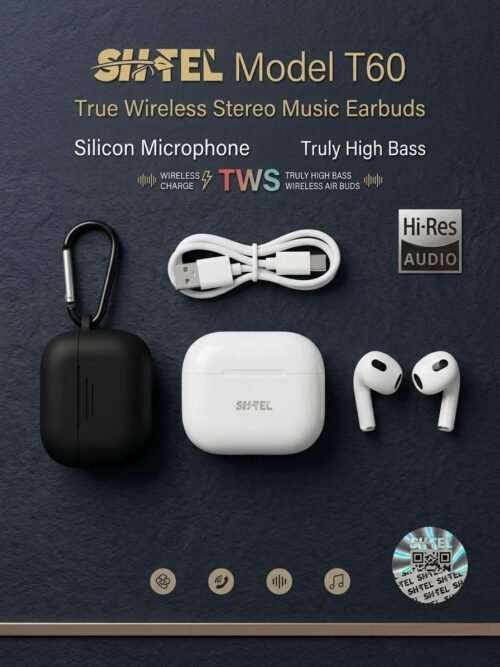 T60 – AirPods 3 Style Bluetooth 5.4 & Wireless Charge