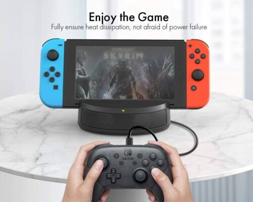 Station Haut-Parleur avec Charge pour Nintendo Switch & Switch Lite Équipé de 2 ports USB pour connecter facilement vos accessoires (manettes, clavier,souris ex.).