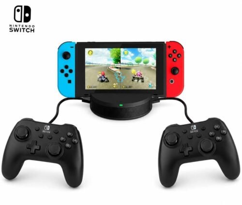Station Haut-Parleur avec Charge pour Nintendo Switch & Switch Lite Équipé de 2 ports USB pour connecter facilement vos accessoires (manettes, clavier,souris ex.).