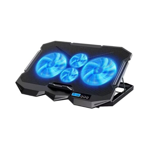 Support Refroidisseur pour Ordinateur Portable (NCP-068) - 4 Ventilateurs Silencieux avec Écran LED