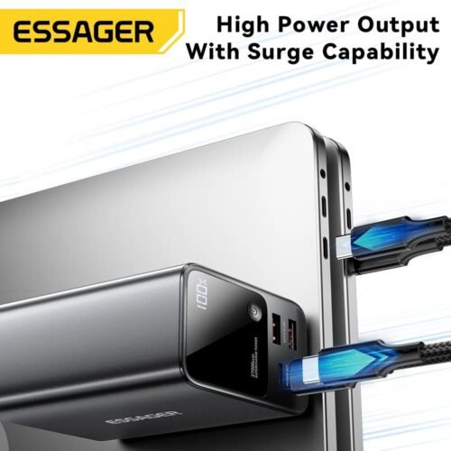 Power Bank 27000mAh 220W Charge Rapide PD 100W & QC3.0 pour Smartphone, Tablette et Ordinateur Portable