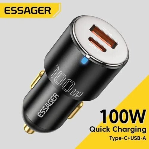 Chargeur De Voiture 100W Charge Rapide QC PD 3.0 USB Type C Pour iPhone 14 Samsung Ordinateurs Portable Tablet