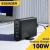 Station de charge rapide GaN USB Type-C PD, 100W, QC 4.0, 3.0, chargeur de bureau