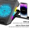 Support Refroidisseur pour Ordinateur Portable - 7 Niveaux de Hauteur Réglables et Design Ergonomique
