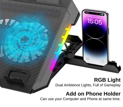 Support Refroidisseur pour Ordinateur Portable - 7 Niveaux de Hauteur Réglables et Design Ergonomique