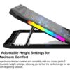Support Refroidisseur pour Ordinateur Portable - 7 Niveaux de Hauteur Réglables et Design Ergonomique
