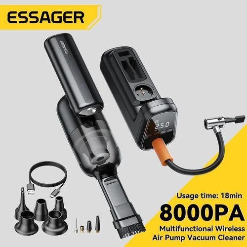 Aspirateur sans fil multifonctionnel, souffleur d'air,compresseur d'air, gonfleur de voiture,avec lumière LED 8000pa