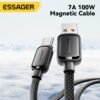 Câble Magnétique USB vers USB-C Charge Rapide 100W et Synchronisation de Données