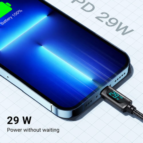 gvc.product.image_.1780842340784.ac3e14f2-d7ab-4066-b450-c2588eeb8a3c.png Câble USB-C vers Lightning 29W avec Écran LED – Charge Rapide PD – 2M