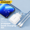 Kit Chargeur Rapide 20W USB-C avec Câble Type-C vers Lightning