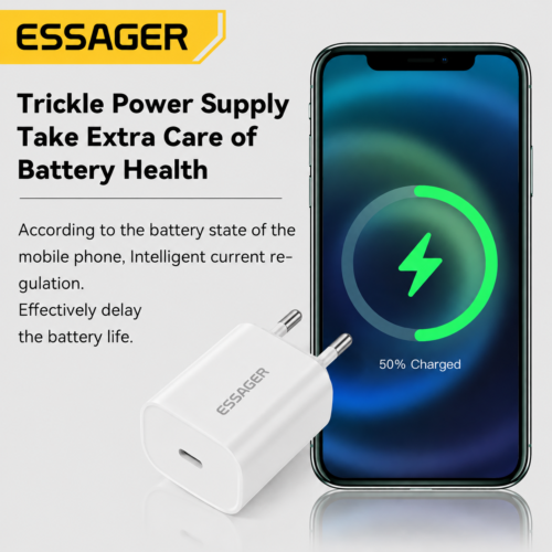 Kit Chargeur Rapide 20W USB-C avec Câble Type-C vers Lightning