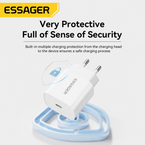 Kit Chargeur Rapide 20W USB-C avec Câble Type-C vers Lightning