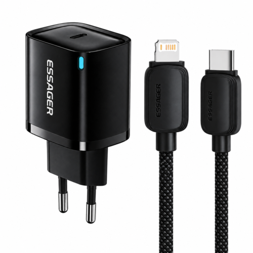 Chargeur Rapide USB-C 20W avec Câble Type-C vers Lightning – Recharge Sécurisée