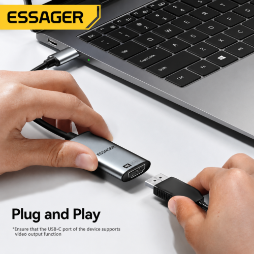 Adaptateur USB-C vers HDMI 4K Haute Définition pour PC, MacBook, Smartphone et Écran