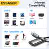 Adaptateur USB-C vers HDMI 4K Haute Définition pour PC, MacBook, Smartphone et Écran