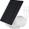 Panneau Solaire 5V 3W Étanche IP65 avec Support Réglable et Câble 3-en-1 USB / Type-C / DC