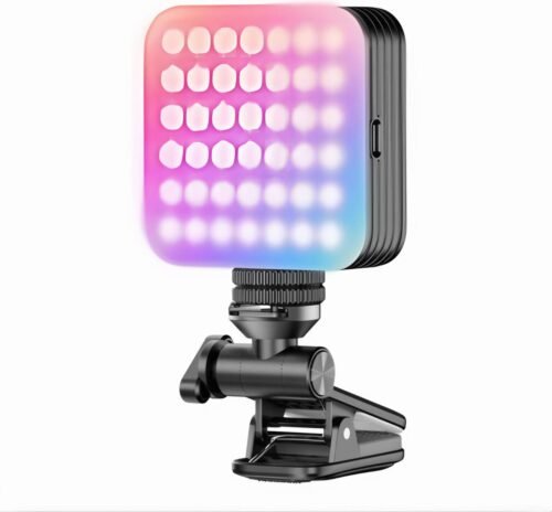 Mini Lampe LED RGB D12S Rechargeable pour Créateurs de Contenu et Visioconférences