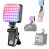 Mini Lampe LED RGB D12S Rechargeable pour Créateurs de Contenu et Visioconférences