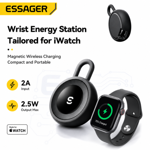 Chargeur Sans Fil Magnétique ES-WC12 Portable pour Apple Watch – 2.5W