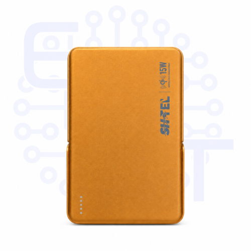 Power Bank Magnétique 10000mAh sp-80 Orange – Charge Sans Fil 15W & Charge Rapide 22.5W avec Support Intégré