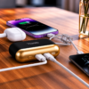Power Bank 10000mAh 22.5W Charge Rapide avec 2 Câbles Intégrés sp-90 gold – Couleur Gold