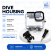 Boîtier de Plongée Étanche 60M pour Caméra d’Action Compatible GoPro 9/10/11/12