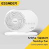 Ventilateur de Bureau Oscillant avec Répulsif Anti-Moustiques et Veilleuse LED 3 vitesses, ultra silencieux, injuste, rotation à 70 °, commande vocale intelligente