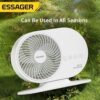 Ventilateur de Bureau Oscillant avec Répulsif Anti-Moustiques et Veilleuse LED 3 vitesses, ultra silencieux, injuste, rotation à 70 °, commande vocale intelligente