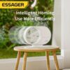 Ventilateur de Bureau Oscillant avec Répulsif Anti-Moustiques et Veilleuse LED 3 vitesses, ultra silencieux, injuste, rotation à 70 °, commande vocale intelligente