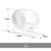 Ventilateur de Bureau Oscillant avec Répulsif Anti-Moustiques et Veilleuse LED 3 vitesses, ultra silencieux, injuste, rotation à 70 °, commande vocale intelligente