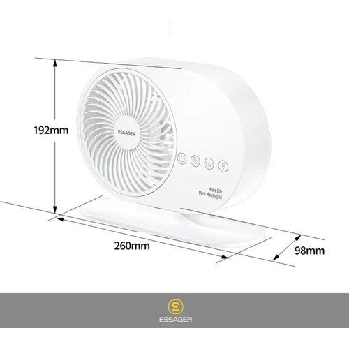 Ventilateur de Bureau Oscillant avec Répulsif Anti-Moustiques et Veilleuse LED 3 vitesses, ultra silencieux, injuste, rotation à 70 °, commande vocale intelligente