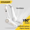 Ventilateur Tour de Cou Portable Rechargeable avec Écran Digital et 5 Vitesses