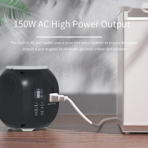 Power Bank Portable 45000mAh avec Sortie AC 220V, Charge Rapide PD 60W et Lampe LED