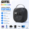 Power Bank Portable 45000mAh avec Sortie AC 220V, Charge Rapide PD 60W et Lampe LED