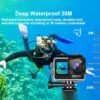 Caméra Sport 4K Ultra HD WiFi Étanche avec Double Écran et Grand Angle 170°