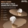 Écouteurs Sans Fil Bluetooth 6.0 – Son Immersif & Confort Toute la Journée - T-42 white