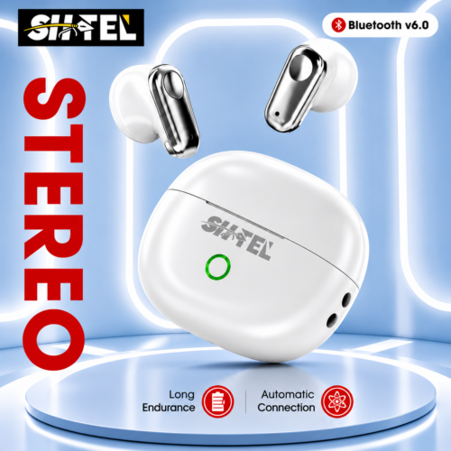 Écouteurs Sans Fil Bluetooth 6.0 – Son Immersif & Confort Toute la Journée - T-42 white