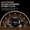 Écouteurs Sans Fil Bluetooth 6.0 avec Boîtier de Charge Compact - T-42 black